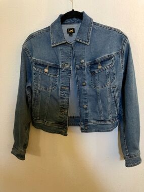 Lee Light Blue Legendary Jean Jacket Denim XS cropped